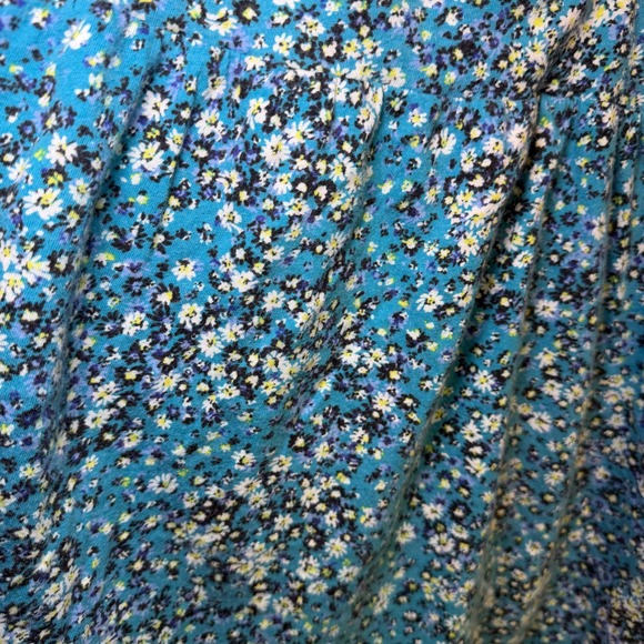 Torrid Women Blue Floral Ruffle Smocked Babydoll Cami Tank Top Plus Size 5 5X - Picture 7 of 10